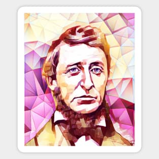 Henry David Thoreau Pink Portrait | Henry David Thoreau Artwork 13 Magnet